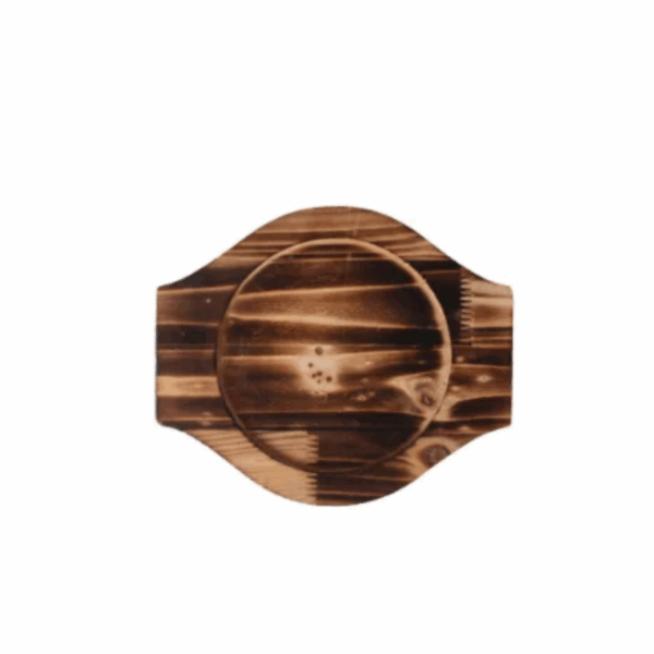 Korean Natural Stone Bowl Wood Trivet 20cm